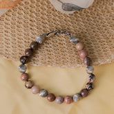 Rhodonite Silver Bracelet